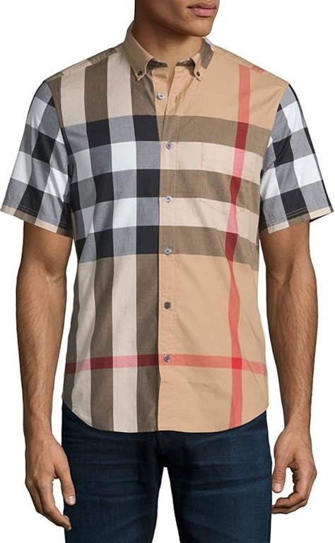 burberry shirt mens short sleeve|Burberry short sleeve button up.